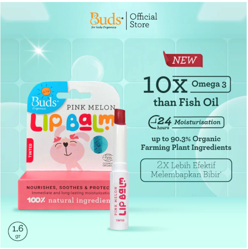 Buds® Organics Lip Balm Pink Melon 2