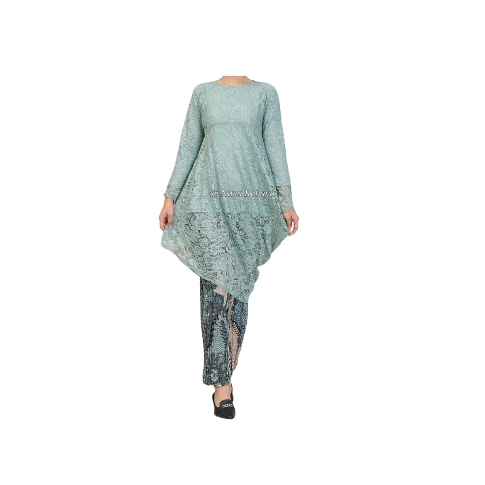 Nusa Kebaya Nusa Kebaya Setelan Kebaya Tunik Brukat Miring
