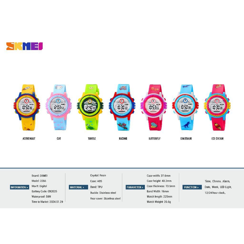 SKMEI Jam Tangan Anak Digital Sport Anti Air MGOS 2266