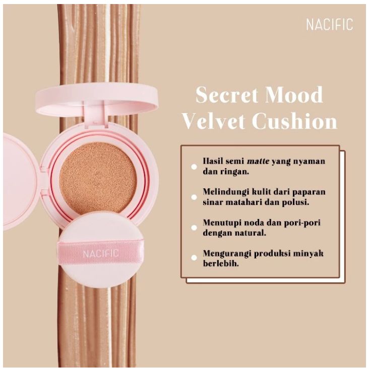 Abill Korea NACIFIC Secret Mood Velvet Cushion 27W Light Beige