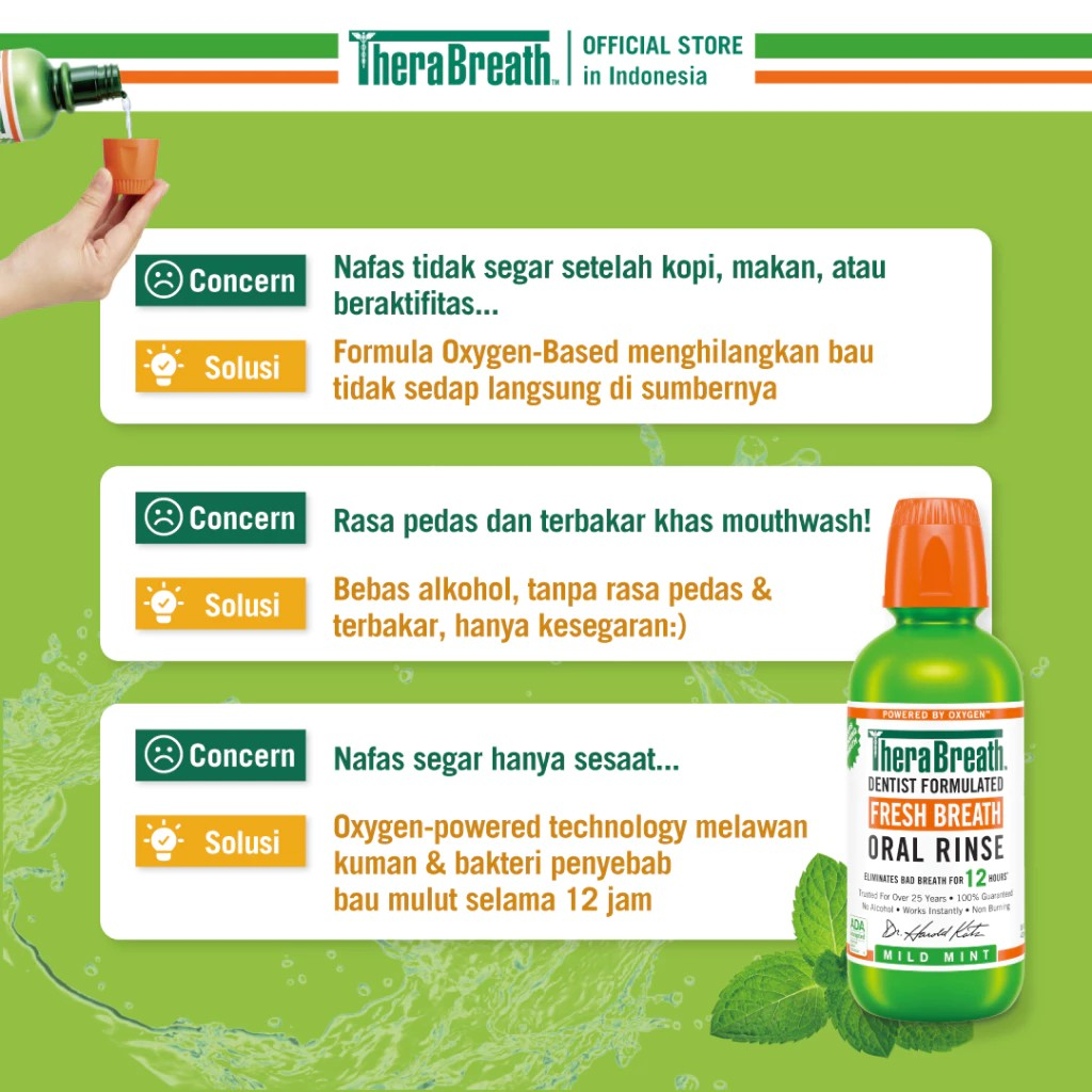 TheraBreath Dentist Formulated Fresh Breath Oral Rinse Mild Mint 5