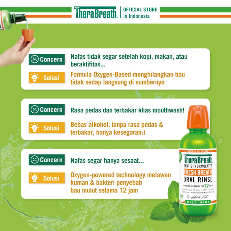 TheraBreath Dentist Formulated Fresh Breath Oral Rinse Mild Mint 5