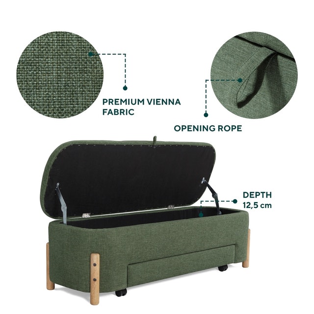 Isiruma PAO Bench Storage with Drawer