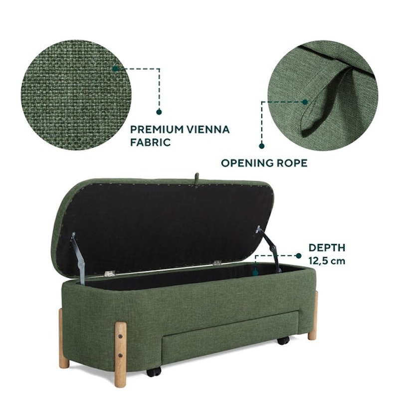 PAO Bench Storage with Drawer 5