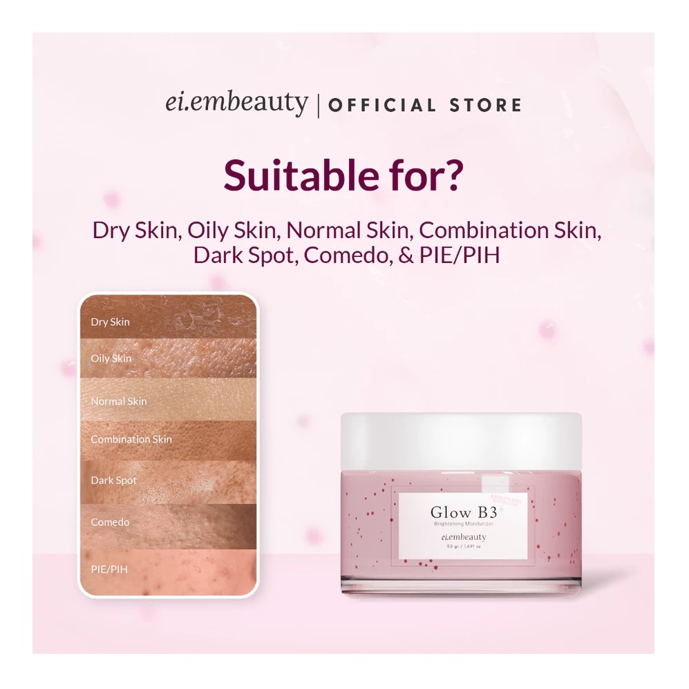 Cantik Alami Sehat EI.EM  BEAUTY GLOW B3+ Brightening Moisturizer