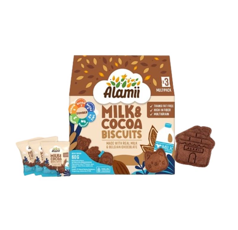 Alamii Multigrain Biscuits Milk & Cocoa 1