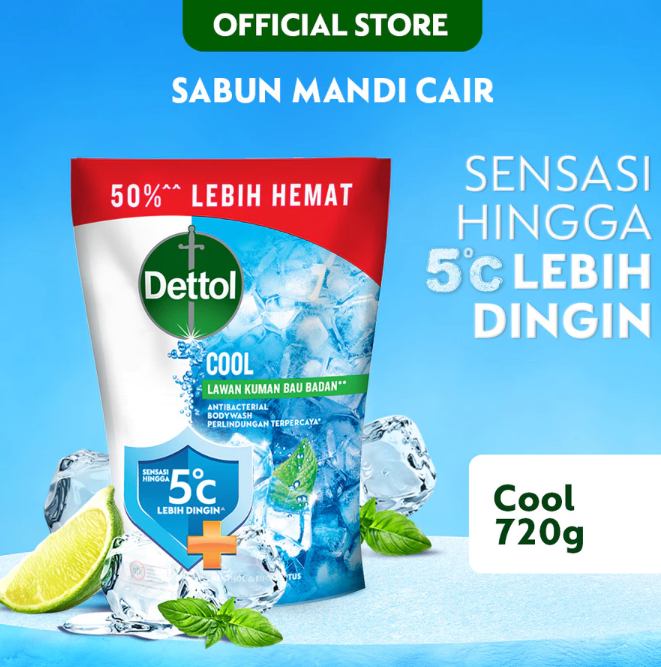 Reckitt Benckiser Dettol Sabun Mandi Cair Anti Bakteri Cool