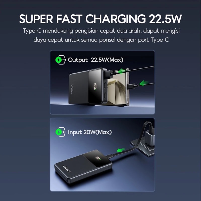 Vivan Mini Powerbank 10000mAh 2