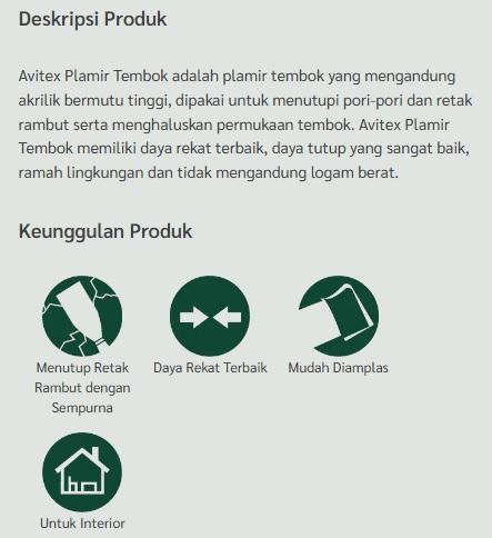 Avia Avian Avitex Plamir Tembok 5kg