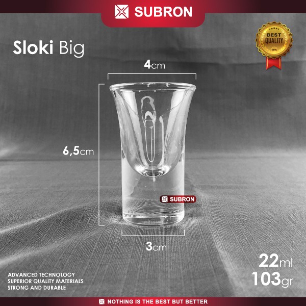 Subron Gelas Sloki Kaca Kecil 3