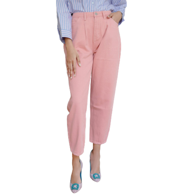 Peach Baggy Jeans 1