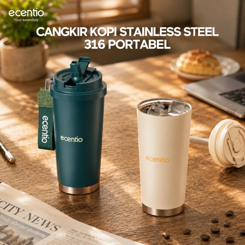 ecentio Tumbler Kopi Stainless Steel