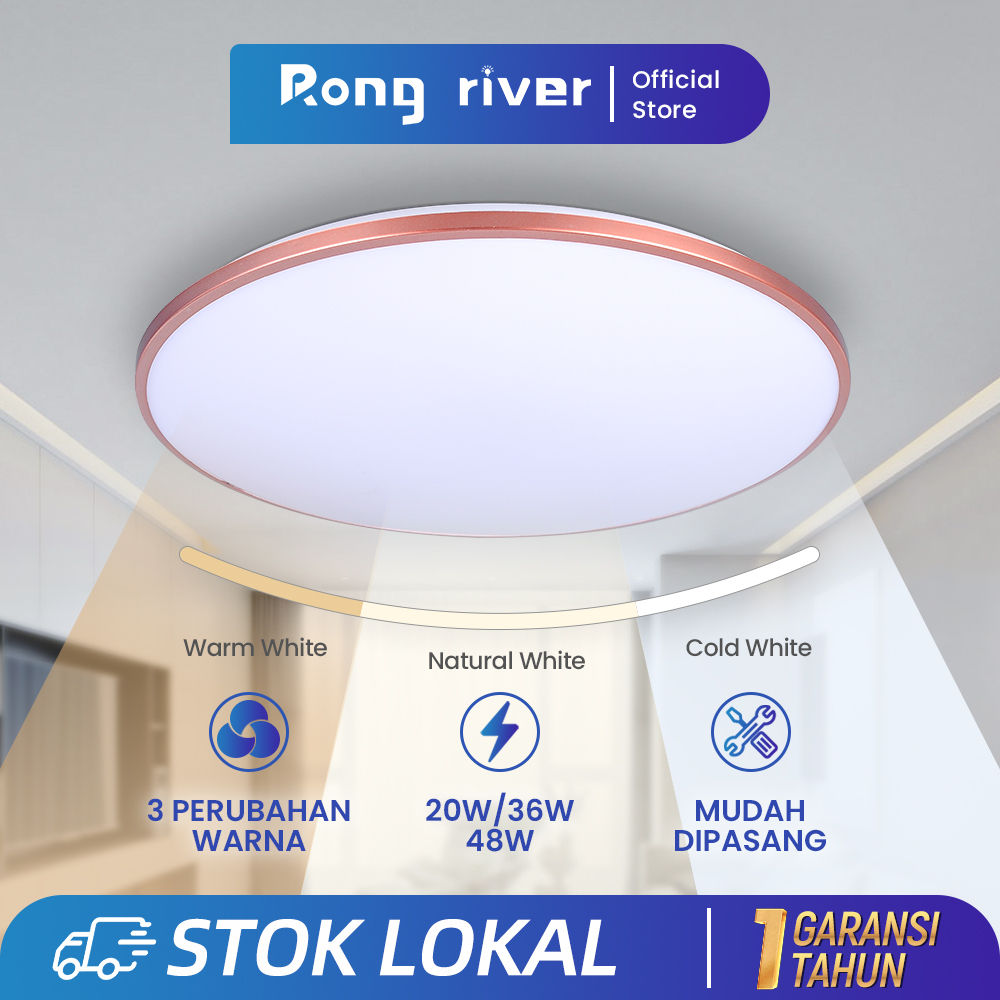 Rong River 3 Warna Lampu Plafon Minimalis 