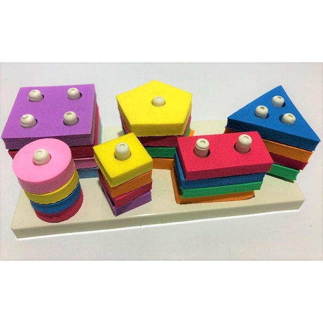 Theona Tata  Puzzle Balok GEO 6 Bentuk  PE01