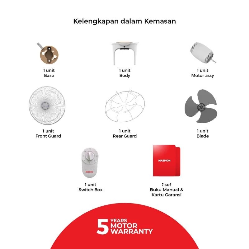 Maspion Group Maspion Orbit Fan Kipas Angin Plafond 16 Inch MOF-401 P