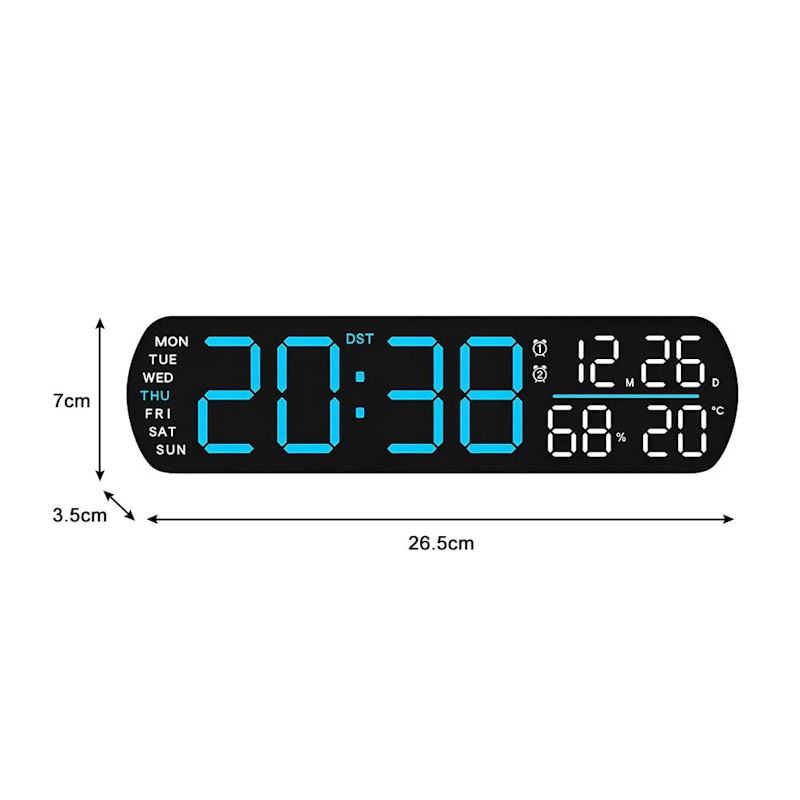 Jam Dinding Digital Smart Layar Besar 6-in-1 Tipe G 2