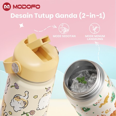 MODOFO  MODOFO Botol Minum Stainless Steel Motif Kartun Lucu 