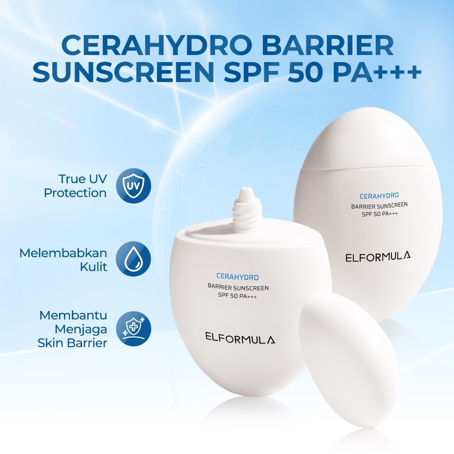 Nayue Kosmetik Indonesia ELFORMULA Intensive CeraHydro Barrier Repair Sunscreen SPF 50+++ 