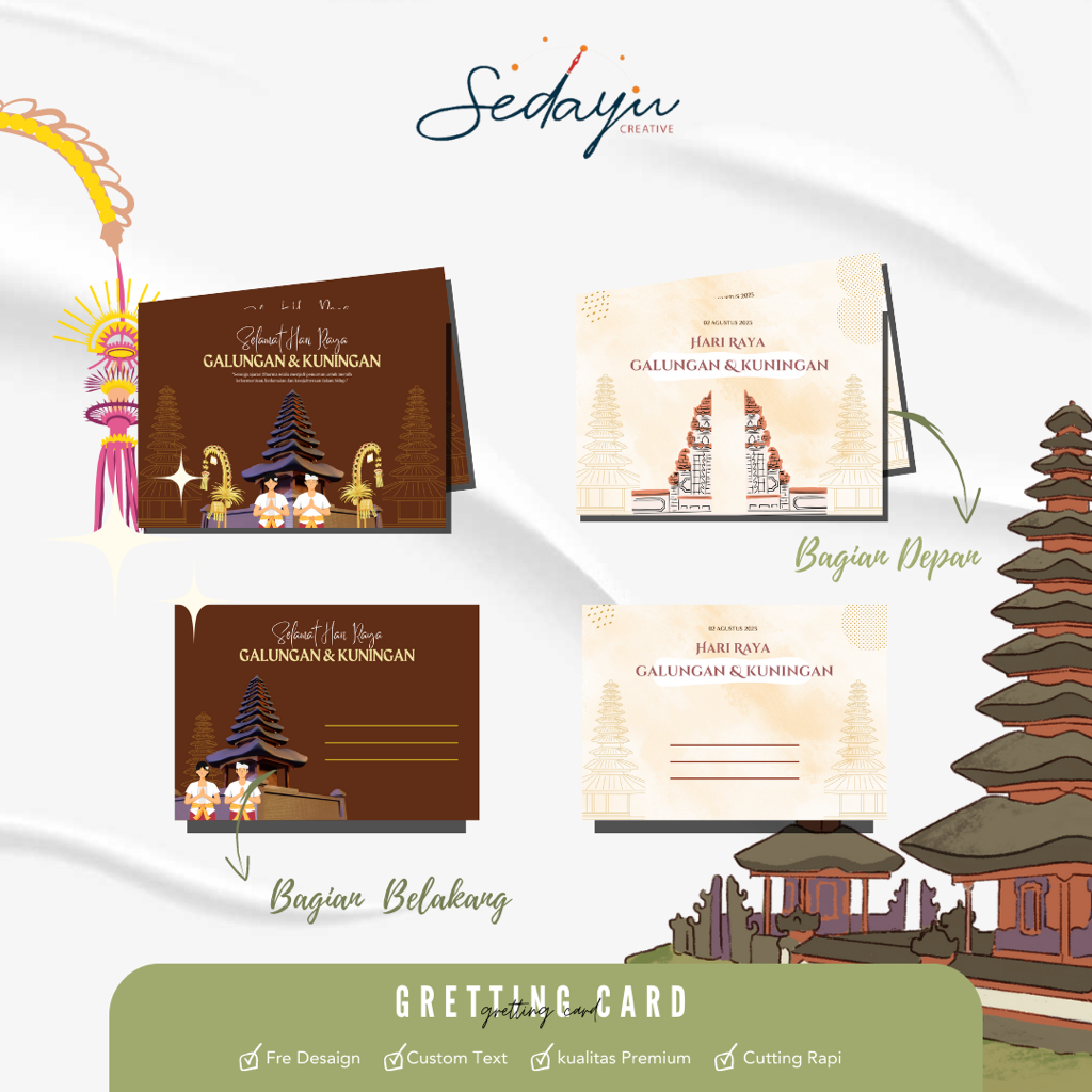 Greeting Card Balinese Series 4