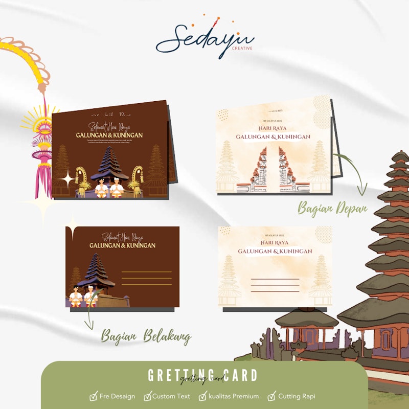 Greeting Card Balinese Series 4