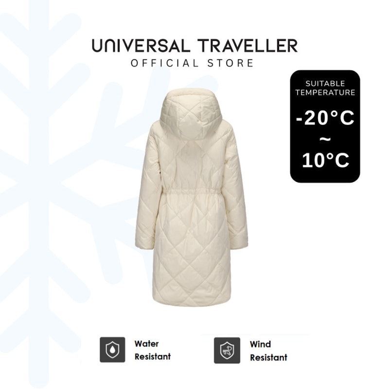 Universal Traveller Women's Elegant Diamond Quilted Down Jacket DJW24013