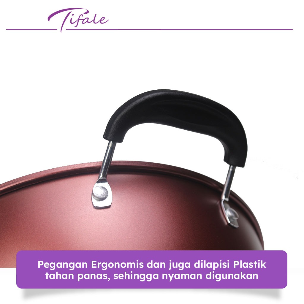 Hongzhuo Tifale Panci Sup Kuah Tutup Kaca Soup Pot 28 cm