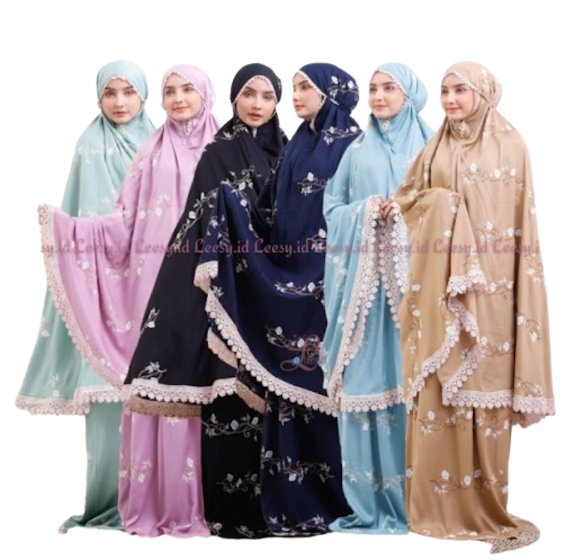 Jumuna Mukena Lace Dewasa Bordir Regina 1