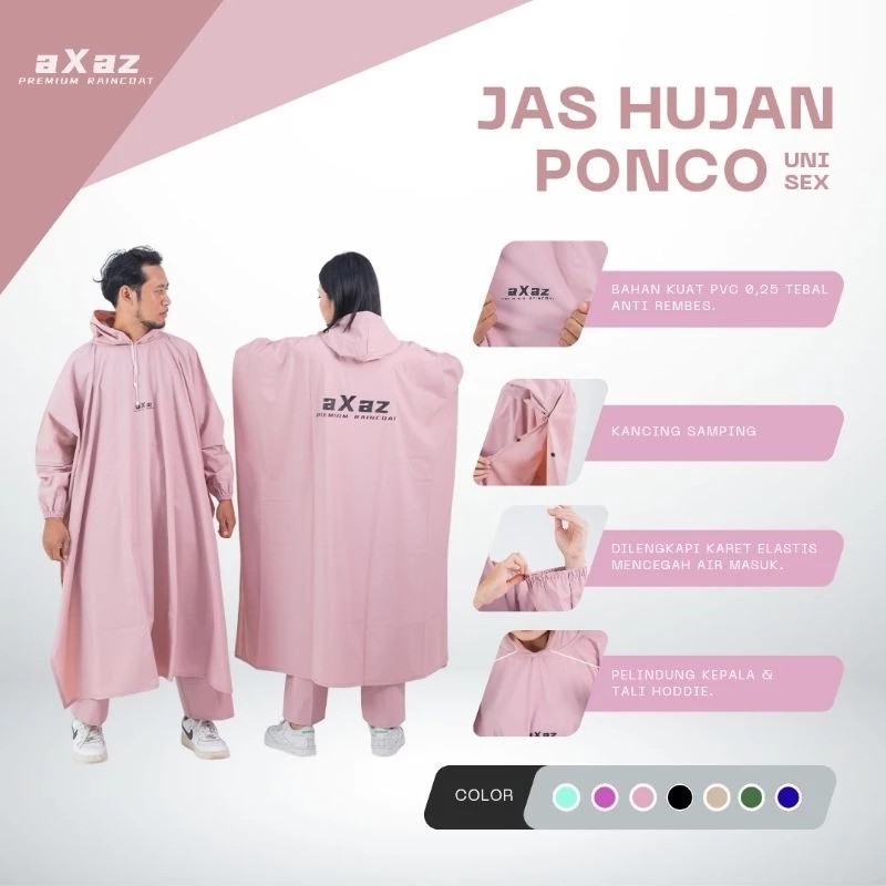  aXaZ Jas Hujan Ponco Kelelawar Celana