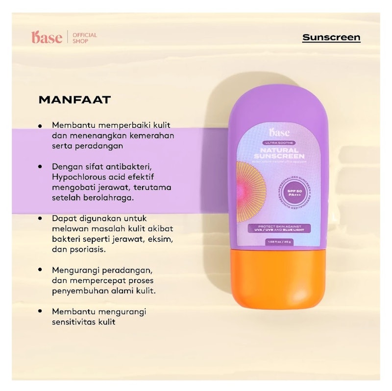 BASE Ultra Soothe Natural Sunscreen SPF 50 PA+++ 3