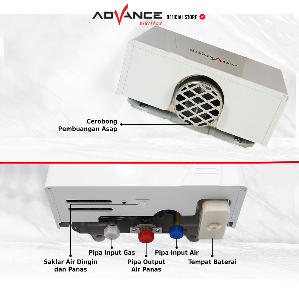 Advance Digitals Advance Gas Water Heater GWH-50