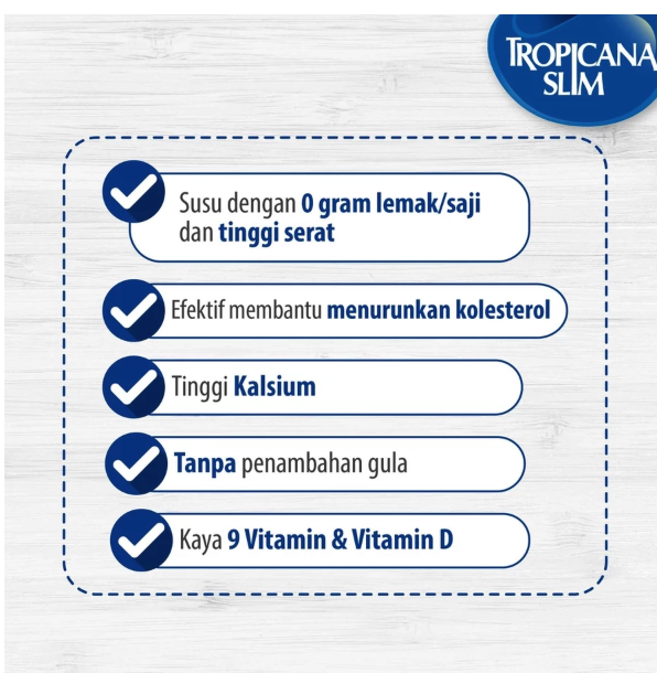 Nutrifood Indonesia Tropicana Slim Skim Milk (Original) 