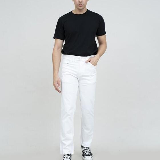 Houseofcuff  Houseofcuff Celana Chino Panjang Pria Slim Fit Putih