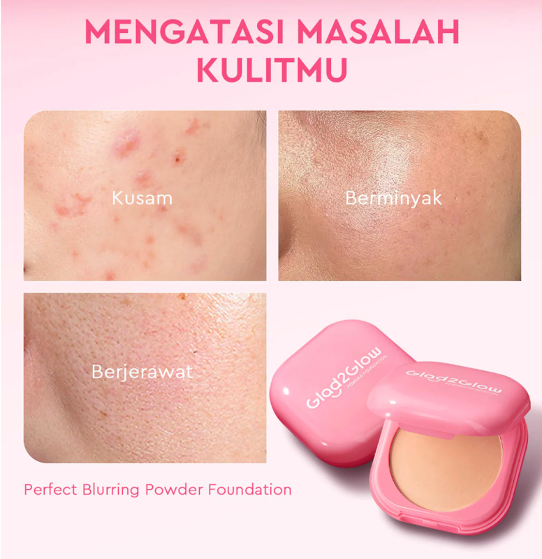 Glad2Glow Perfect Blurring Powder Foundation 02 Praline 5