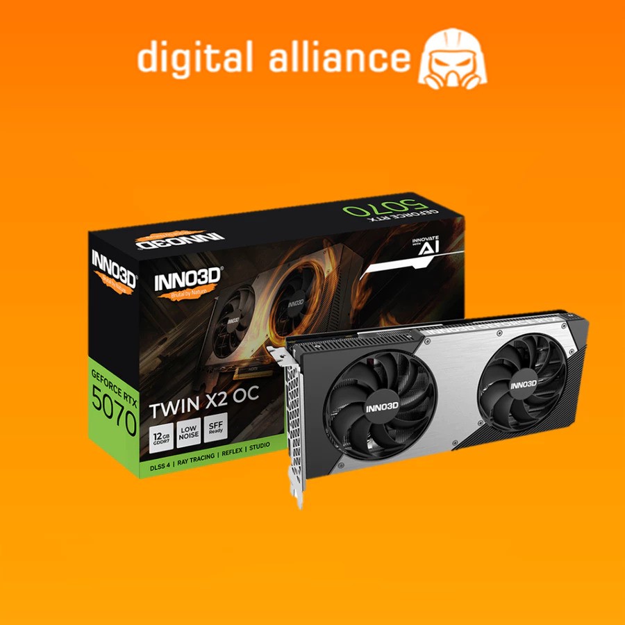 Synnex Metrodata Indonesia INNO3D VGA NVIDIA GEFORCE RTX 5070 TWIN X2 OC 12GB GDDR7