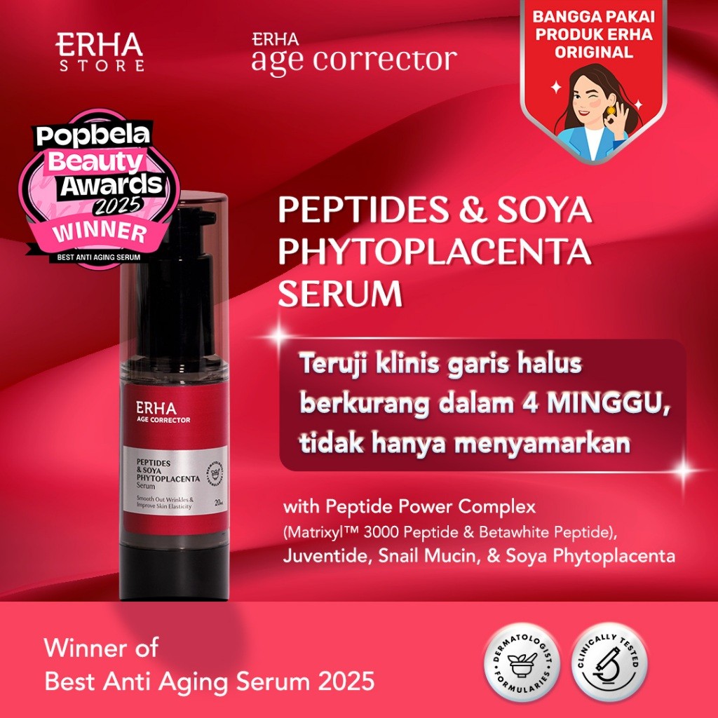 Erha Clinic Indonesia Age Corrector Peptides & Soya Phytoplacenta Serum