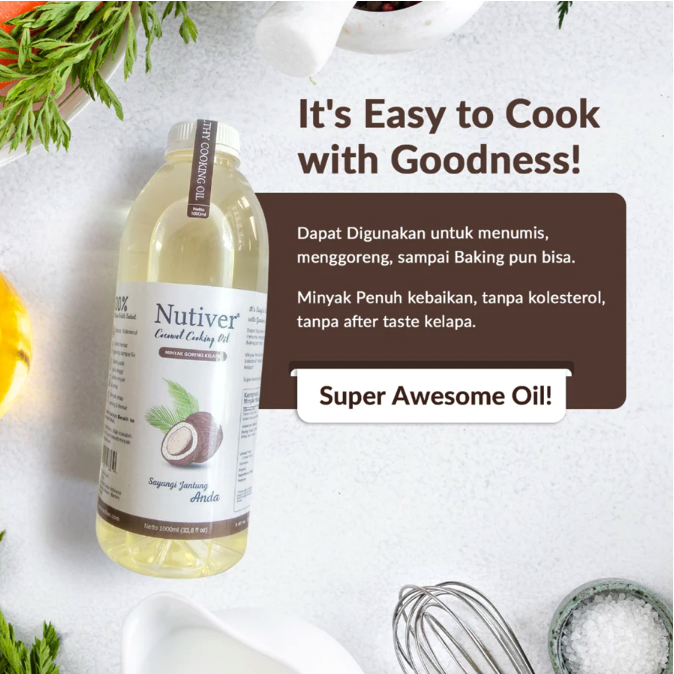  Nutiver Coconut Cooking Oil 1000 ml