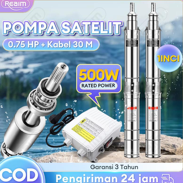 Indoteknik Dotcom Gemilang Reaim Pompa Air Satelit 3 Inch 0.75HP