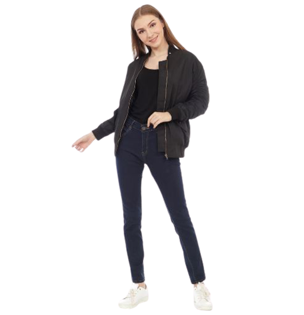 Cottonology Jaket Bomber Wanita Hitam