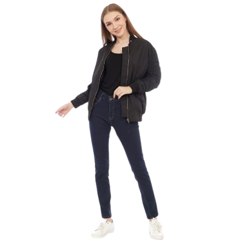 Jaket Bomber Wanita Hitam 3