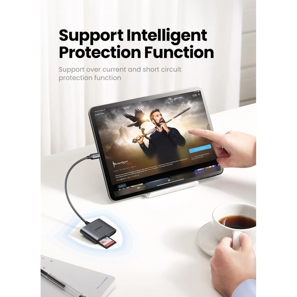UGREEN 3-in-1 USB C SD Card Reader OTG-Enabled 3