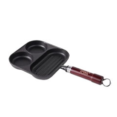 KOCH&BACKEN Nitriding Pre-seasoned Cast Iron Pan 3 in 1