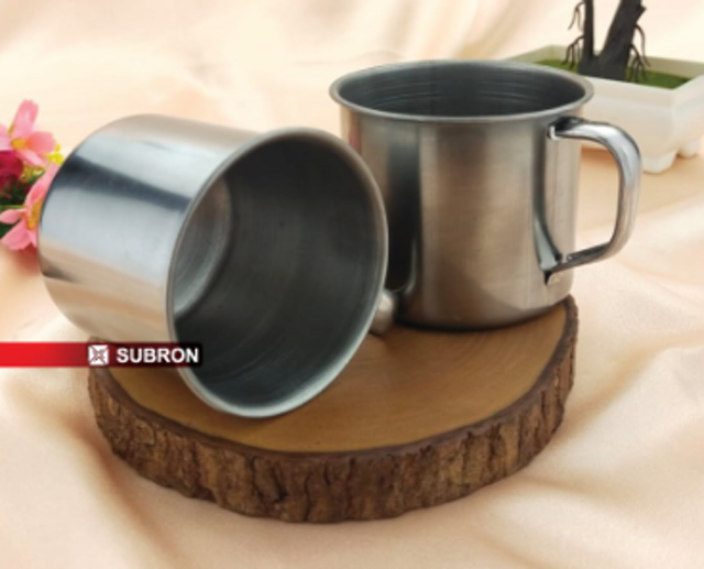 SUBRON Muk Kopi/Teh Serbaguna Stainless 8 cm 330 ml