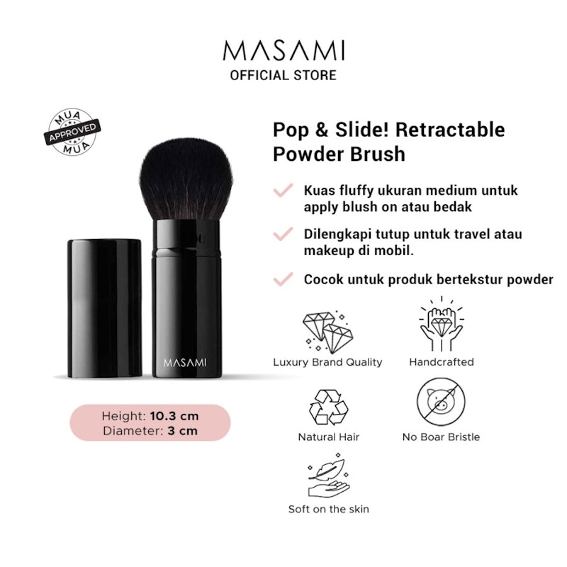 Masami Retractable Pop & Slide Powder Brush 5