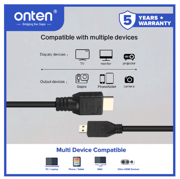 Onten HDMI to Micro HDMI 4
