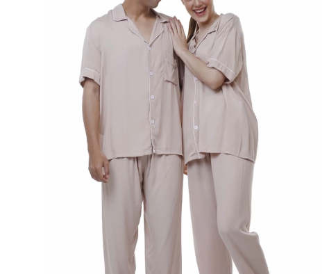  Zavyn Setelan Piyama Couple Rayon Twill Premium Lengan Pendek