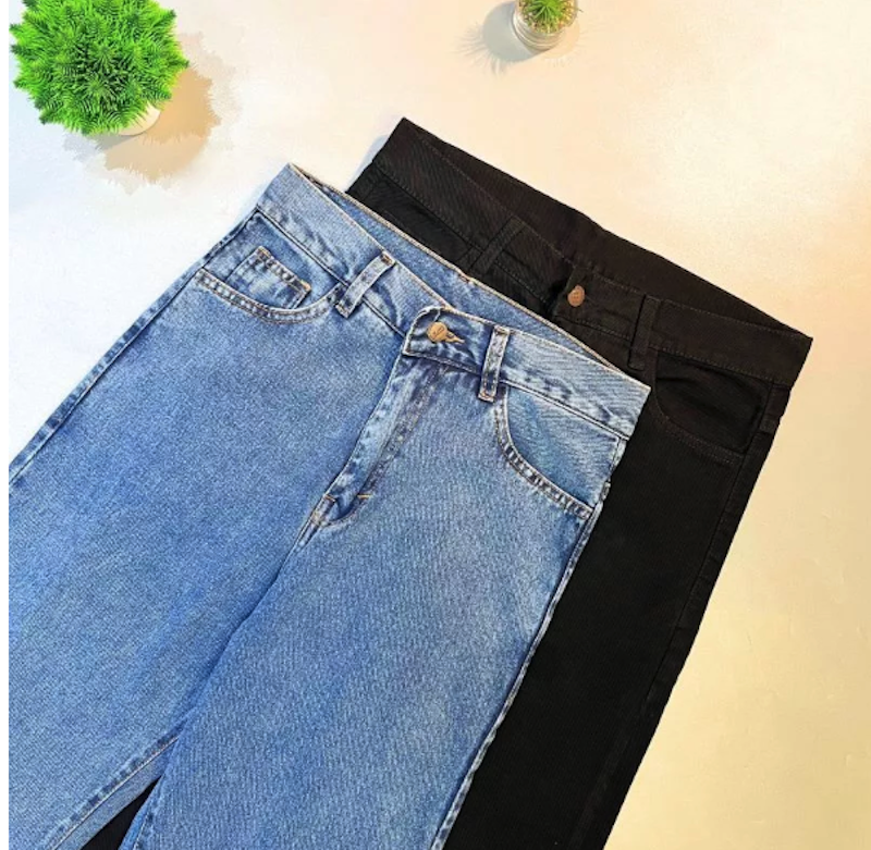 VCRL Celana Jeans Pria Korean Stlye Straight Loose Sandwash Blue 2