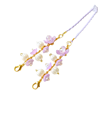 Nadeldza Strap Masker Hijab 2-in-1 - Aesthetic LiLy Gold Glam Series