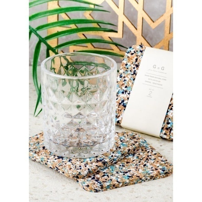 Fancy Cork Coaster Set 5