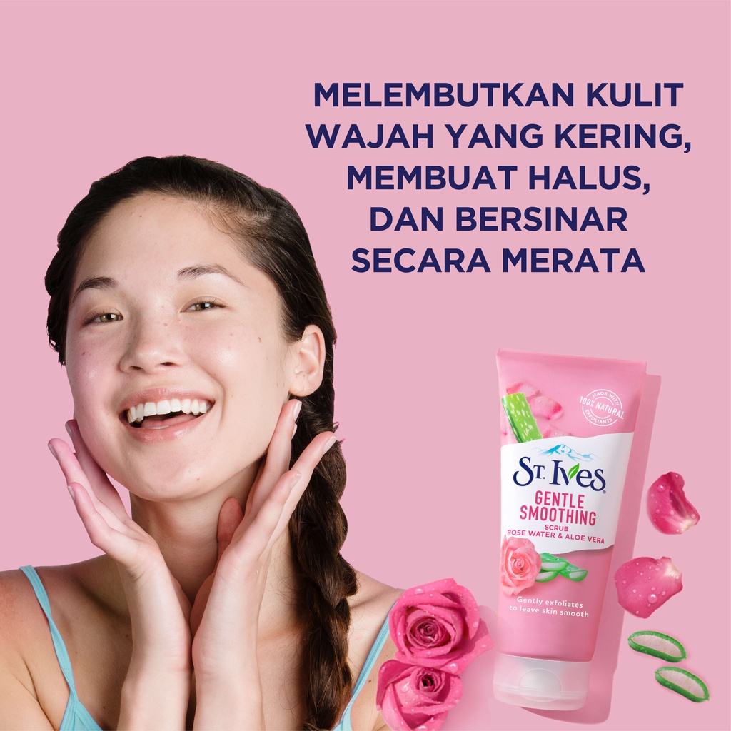 Unilever St. Ives Gentle Smoothing Rose Water and Aloe Vera Face Scrub