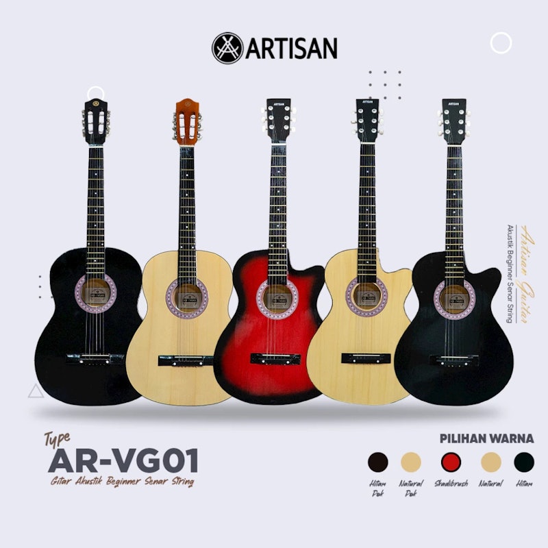 Artisan Gitar Akustik Beginner Natural 4